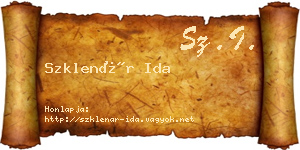 Szklenár Ida névjegykártya