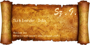 Szklenár Ida névjegykártya