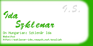 ida szklenar business card
